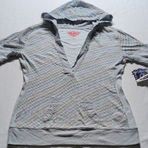 Ellemenno Gray Hooded Sweatshirt Relaxed Fit